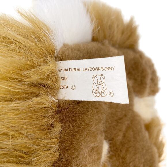 Fiesta Natural Laydown Bunny Rabbit Plush Stuffed Animal Toy 10” Tan - Picture 8 of 10